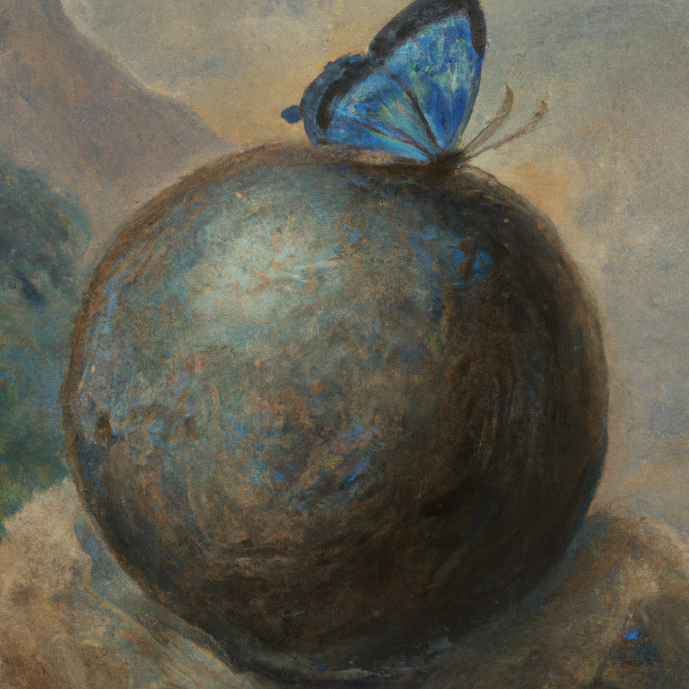 Yuka meets a blue friend in Costa Rica